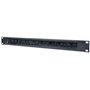 Intellinet 19" Cable Entry Panel, 1U, with Brush Insert, Black